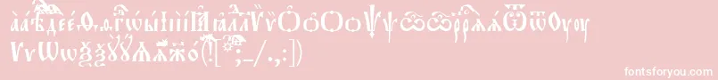Orthodox.TtUcs8 Font – White Fonts on Pink Background