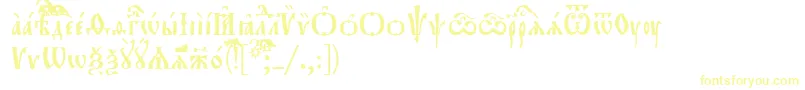 Orthodox.TtUcs8 Font – Yellow Fonts on White Background