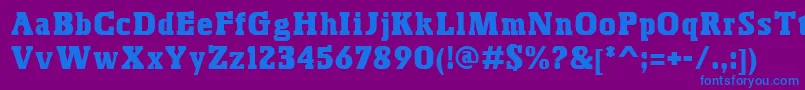 BoskoRegular Font – Blue Fonts on Purple Background