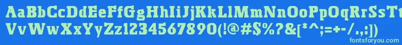 BoskoRegular Font – Green Fonts on Blue Background