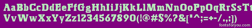 BoskoRegular Font – Green Fonts on Purple Background