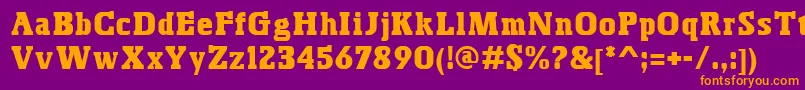 BoskoRegular Font – Orange Fonts on Purple Background