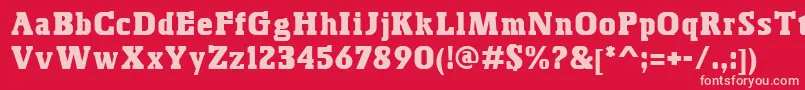 BoskoRegular Font – Pink Fonts on Red Background