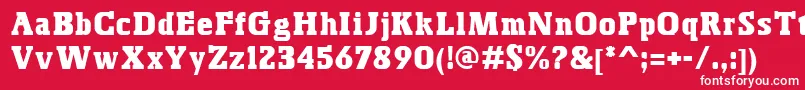 フォントBoskoRegular – 赤い背景に白い文字