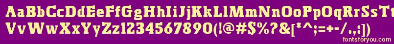 BoskoRegular Font – Yellow Fonts on Purple Background