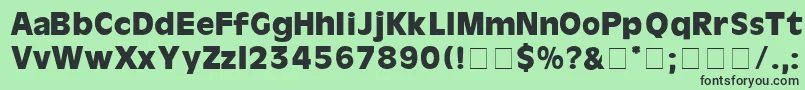 CartesDisplaySsi Font – Black Fonts on Green Background