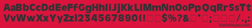 CartesDisplaySsi Font – Black Fonts on Red Background