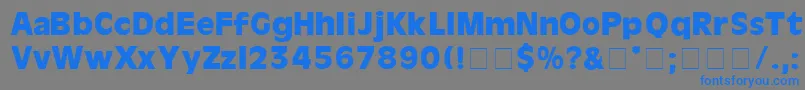 フォントCartesDisplaySsi – 灰色の背景に青い文字