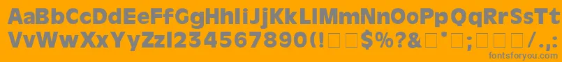 CartesDisplaySsi-Schriftart – Graue Schriften auf orangefarbenem Hintergrund