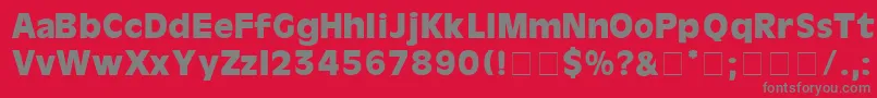 CartesDisplaySsi Font – Gray Fonts on Red Background