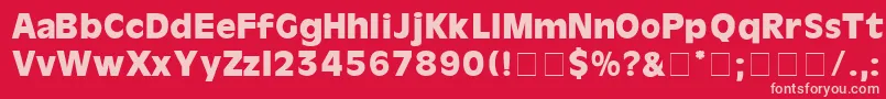 CartesDisplaySsi Font – Pink Fonts on Red Background