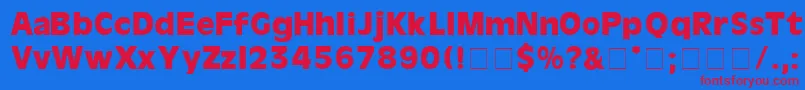 Czcionka CartesDisplaySsi – czerwone czcionki na niebieskim tle
