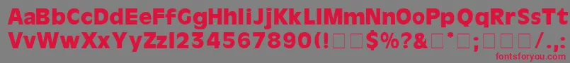 フォントCartesDisplaySsi – 赤い文字の灰色の背景