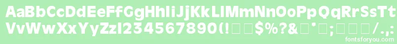 CartesDisplaySsi Font – White Fonts on Green Background