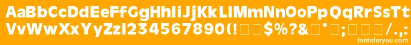 CartesDisplaySsi-fontti – valkoiset fontit oranssilla taustalla