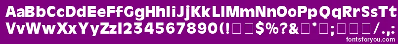 Fonte CartesDisplaySsi – fontes brancas em um fundo violeta