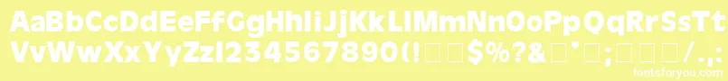 フォントCartesDisplaySsi – 黄色い背景に白い文字