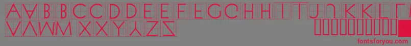 XperimentypothreeSquares Font – Red Fonts on Gray Background