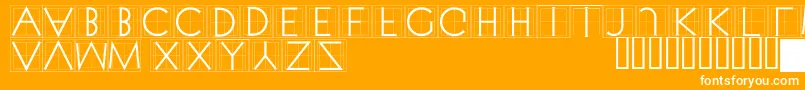 XperimentypothreeSquares Font – White Fonts on Orange Background