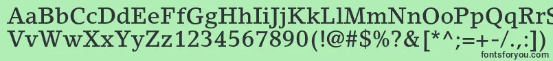Шрифт LinoletterstdMedium – чёрные шрифты на зелёном фоне
