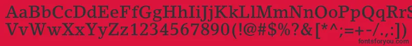 Czcionka LinoletterstdMedium – czarne czcionki na czerwonym tle