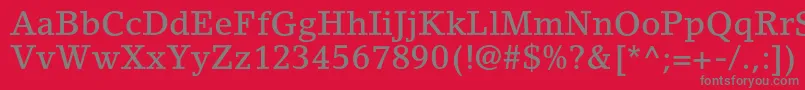 LinoletterstdMedium Font – Gray Fonts on Red Background