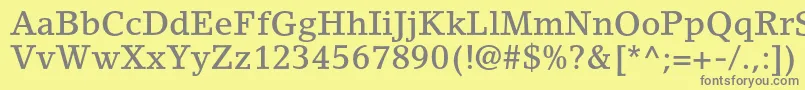 LinoletterstdMedium Font – Gray Fonts on Yellow Background