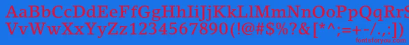 Шрифт LinoletterstdMedium – красные шрифты на синем фоне
