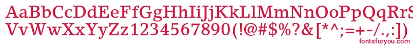 LinoletterstdMedium Font – Red Fonts on White Background