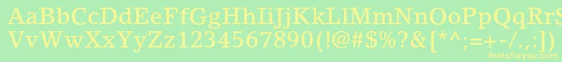 LinoletterstdMedium Font – Yellow Fonts on Green Background