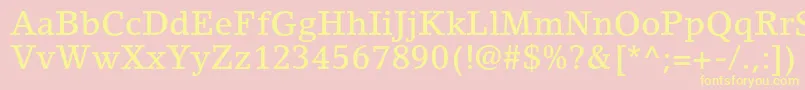 LinoletterstdMedium Font – Yellow Fonts on Pink Background