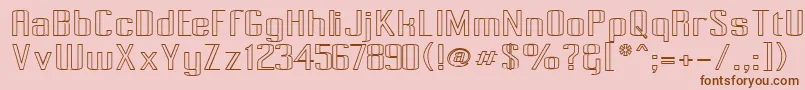 PecotOutline Font – Brown Fonts on Pink Background