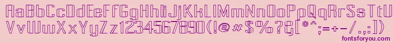 PecotOutline Font – Purple Fonts on Pink Background