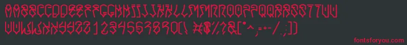 CaracasRegular Font – Red Fonts on Black Background