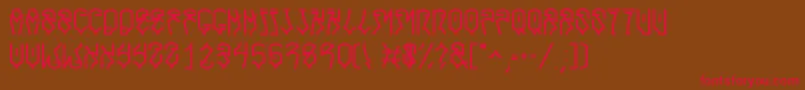 CaracasRegular Font – Red Fonts on Brown Background