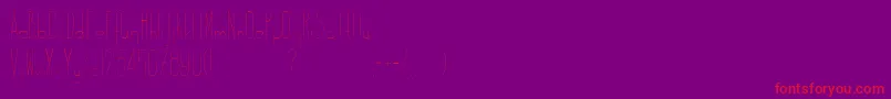 Ostrich Font – Red Fonts on Purple Background