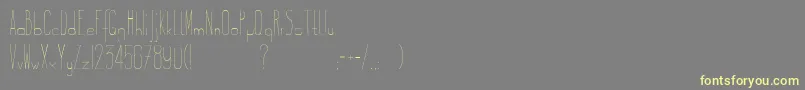 Ostrich Font – Yellow Fonts on Gray Background