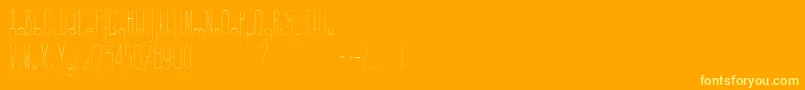 Ostrich Font – Yellow Fonts on Orange Background