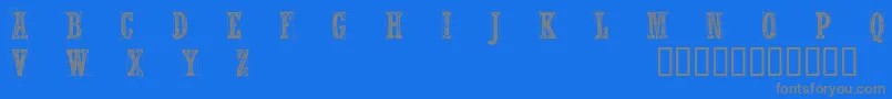 Fonte CfnelsonoldcaractersRegula – fontes cinzas em um fundo azul