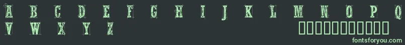 Czcionka CfnelsonoldcaractersRegula – zielone czcionki na czarnym tle
