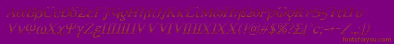 Achilles3gradital Font – Brown Fonts on Purple Background