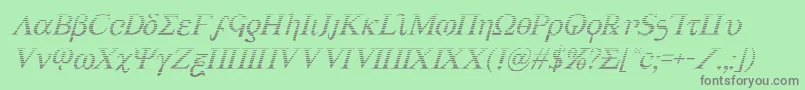 Achilles3gradital Font – Gray Fonts on Green Background