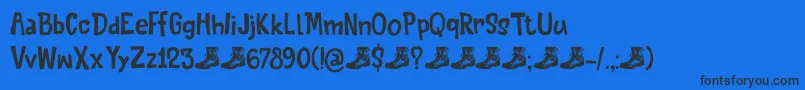QuiteSomethingDemo Font – Black Fonts on Blue Background