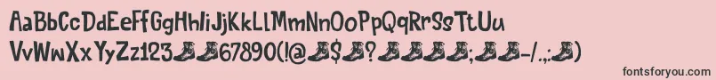 QuiteSomethingDemo Font – Black Fonts on Pink Background