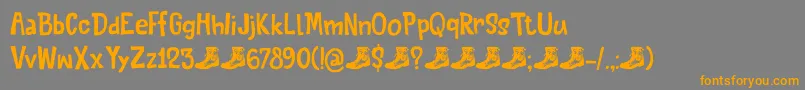 QuiteSomethingDemo-Schriftart – Orangefarbene Schriften auf grauem Hintergrund