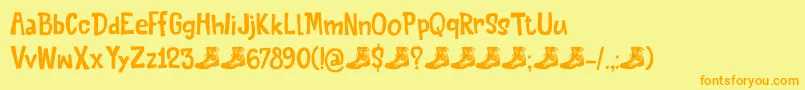 QuiteSomethingDemo Font – Orange Fonts on Yellow Background