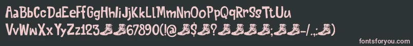 フォントQuiteSomethingDemo – 黒い背景にピンクのフォント
