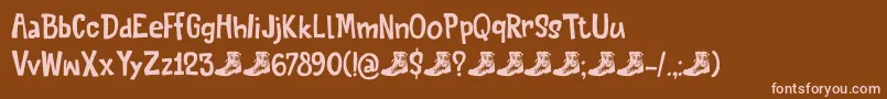 Шрифт QuiteSomethingDemo – розовые шрифты на коричневом фоне