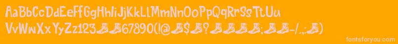 Шрифт QuiteSomethingDemo – розовые шрифты на оранжевом фоне
