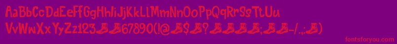 QuiteSomethingDemo Font – Red Fonts on Purple Background